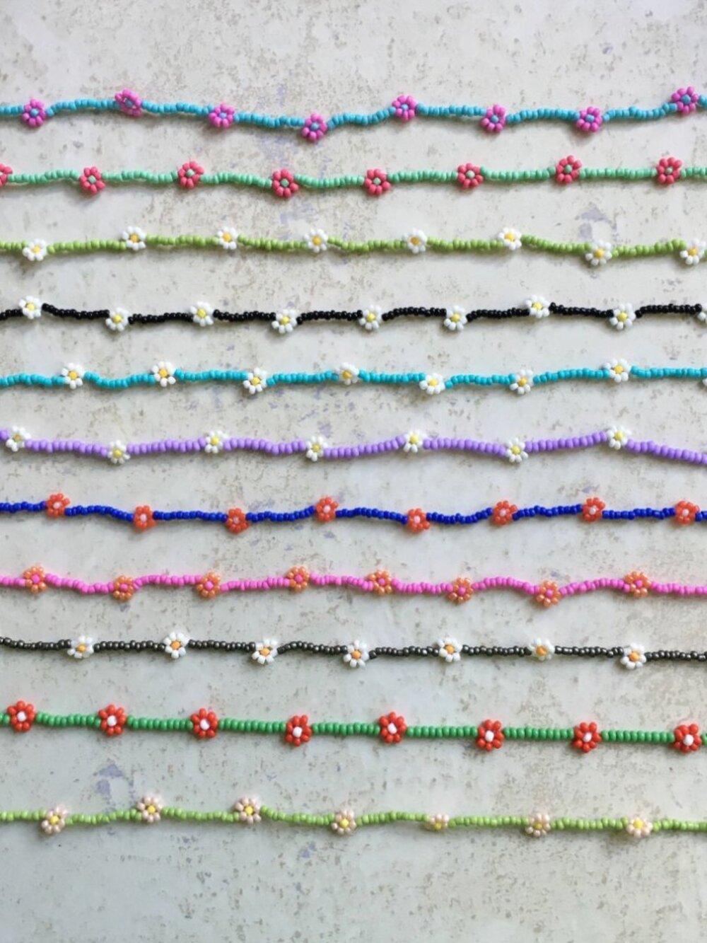 Flower Beaded Necklaces